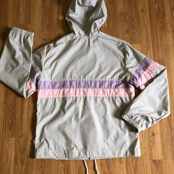 Vintage Hobie Windbreaker Jacket Striped Surfing Hooded 80s R3 - Picture 10 of 10